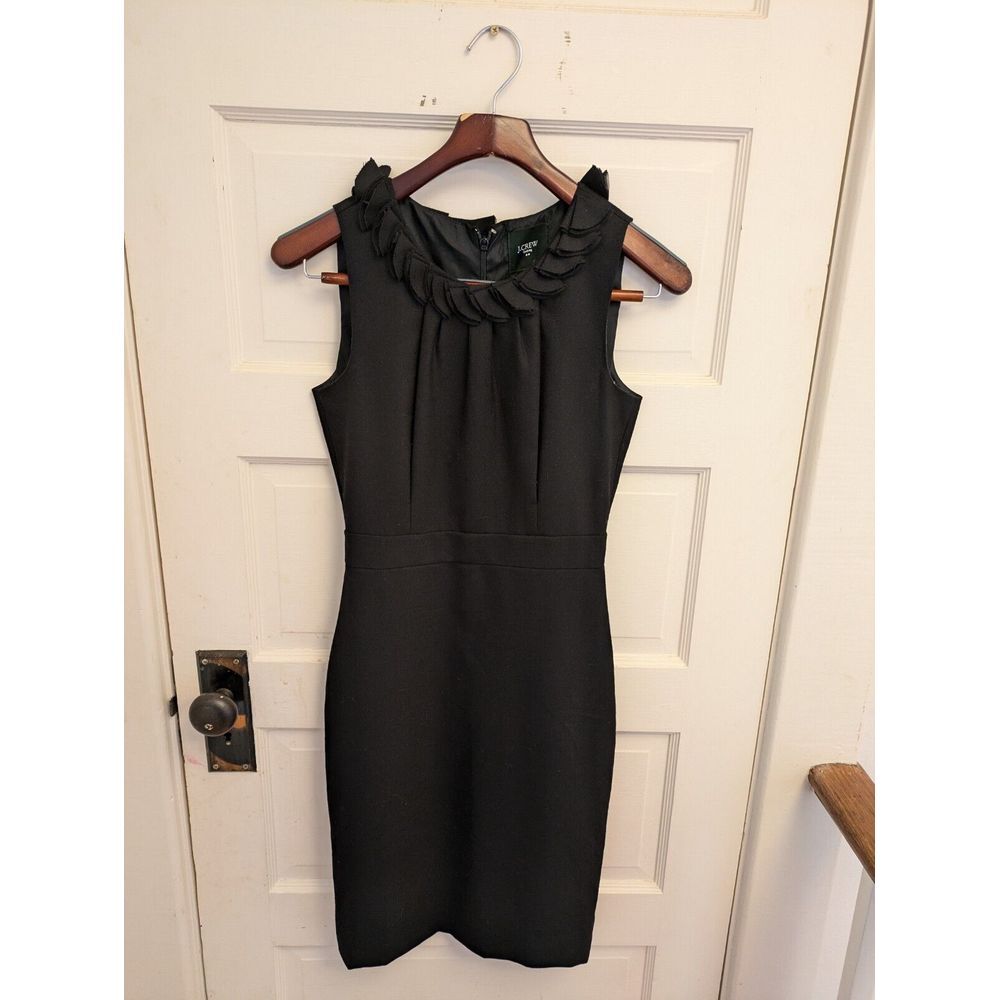 J. Crew Black Sleeveless Wool Blend Suiting Dress‎ Size 0